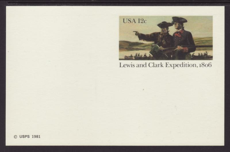 US UX91 Lewis and Clark Postal Card Unused