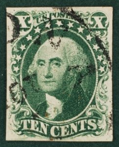 United States, Scott #14, XF used, couple of tiny toned spots