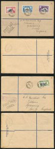 Trinidad and Tobago 1938 Part Set on 2x FDC to England