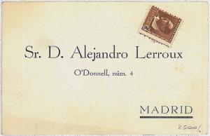 SPAIN España - POSTAL HISTORY postal: PROPAGANDA postcard to Alejandro Lerroux 1