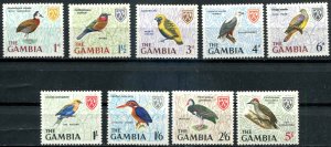 Gambia SC# 176-7, 179-82, 184-5 BIRDS mint hinged