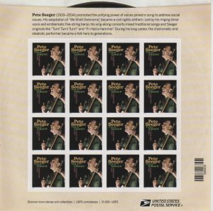 5708 Pete Seeger Sheet of 16