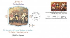 1977 FDC, #1728, 13c Surrender at Saratoga, Fleetwood w/insert