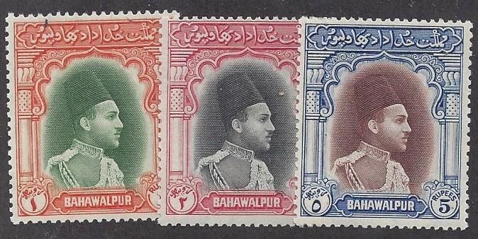 Pakistan Bahawalpur  Scott # 18-20 Mint never hinged