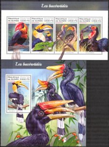 Guinea 2018 Birds sheet + S/S MNH