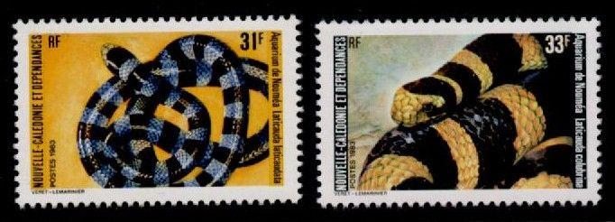 New Caledonia 489-90 MNH Snakes