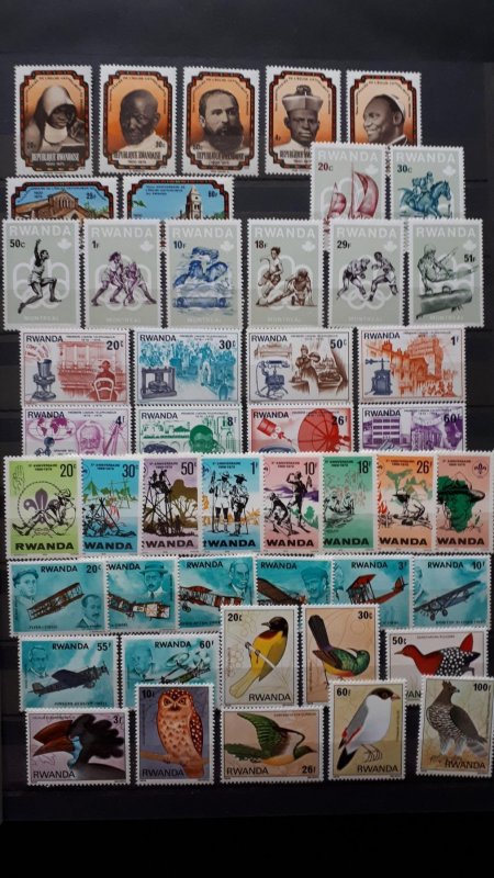 Rwanda 1968. - 1991.  Collection - 35 complete sets + 7 blocks ** MNH - 7 photos