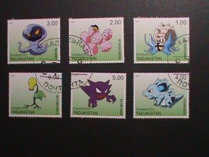​TAJIKISTAN -2000 LOVELY FAMPOUS POKEMON CTO FANCY POSTAL CANCEL VERY FINE