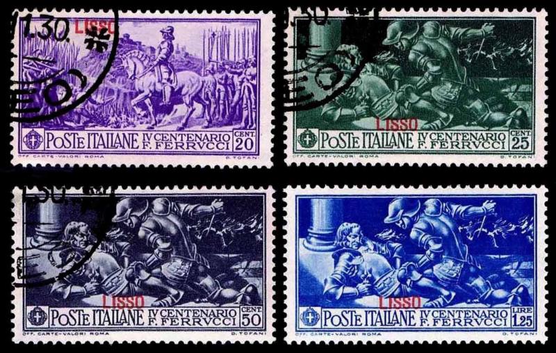 1930 ITALY-AEGEAN ISLANDS - LISSO #12-15 - MOSTLY USED - VF - CV$36.75 (E#1536)