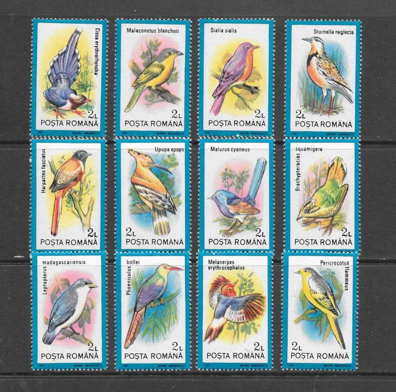 BIRDS - ROMANIA #2691 & 3692 - AS SINGLES  MNH