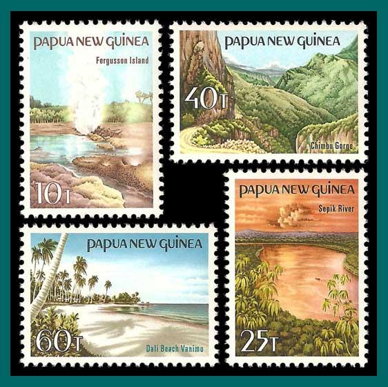 Papua New Guinea 1985 Tourist Scenes, MNH  610-613,SG491-SG494