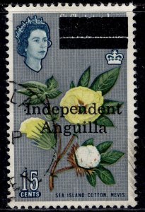 ANGUILLA QEII SG9, 15c sea island cotton, Nevis, FINE USED. Cat £19.