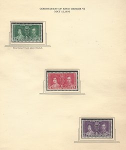 Newfoundland Scott #230-232 MNH OG XF King George VI Coronation Issues Set of 3