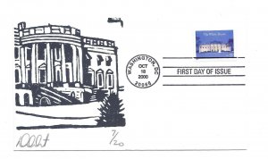 3445 The White House David Curtis, (WH), FDC