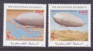 Palestinian Authority 151-52 MNH 2001 Graf Zeppelin over Holy Land Set of 2