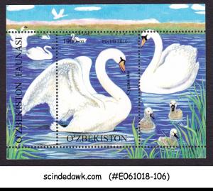 UZBEKISTAN - 2010 MUTE SWAN / BIRDS - MINIATURE SHEET MNH