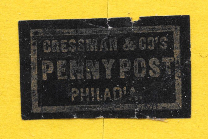 53L1, Cressman & Co. Penny Post, Unused, scv: $350