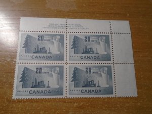 Canada  #  316  PB  UR  #  1   MNH