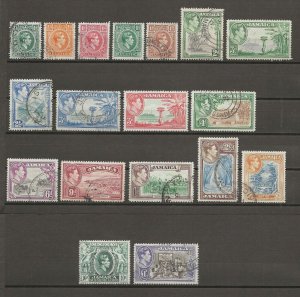 JAMAICA 1938/52 SG 121/133a USED