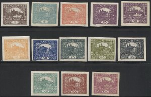 CZECHOSLOVAKIA 1910 Sc #23-40 Hradcany Castle, Mint/Unused set of 13, cv $127