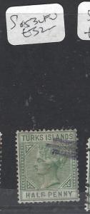 TURKS  ISLANDS (P3009B)  QV 1/2 D  SG 53       VFU 