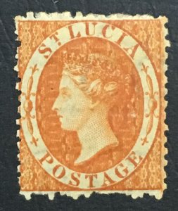 MOMEN: ST LUCIA SG #14 P12.5 1864-76 MINT OG H £325 LOT #61589