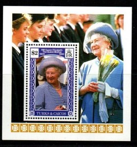 TURKS & CAICOS IS. SGMS1049 90th BIRTHDAY OF QUEEN MOTHER  MNH