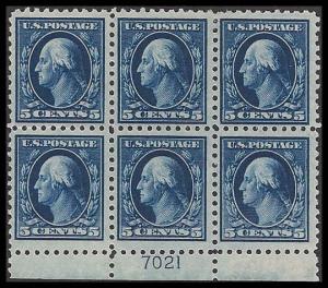 428 Mint VF H Plate Block