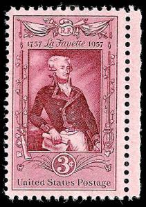# 1097 MINT NEVER HINGED LAFAYETTE BICENTENARY