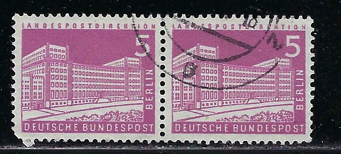 Germany Berlin Scott # 9N121, used, pair, variation plate print