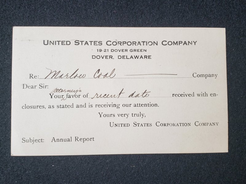 UX27. Jefferson, 1 cent, US Postal Cards.  Cancelled.VF cond.