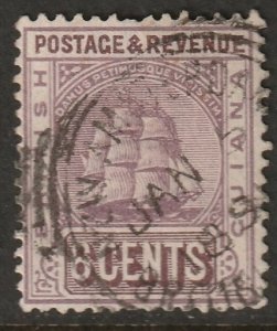 British Guiana 1889 Sc 137a used lilac & brown