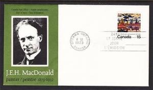 Canada Scott 617 FDC - J. E. H. MacDonald