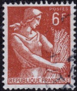 France 833 - Used - 6fr Woman Farmer (1957)