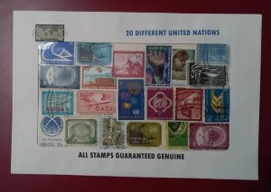 United Nations - packet of 20 stamps