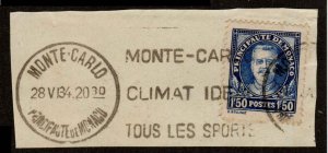 Monaco  #122, Used, nice postmark, CV $10.50