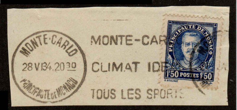 Monaco  #122, Used, nice postmark, CV $10.50