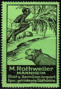 Vintage Germany Poster Stamp M. Rothweiler Importer Of Italian Regional Products