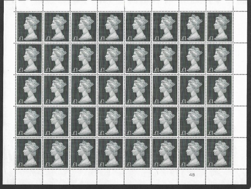 1969 machin hi-value sheet set - Complete set of 4 values UNMOUNTED MINT/MMH