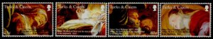 Turks & Caicos 1456-9 MNH Christmas, Art