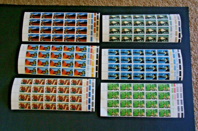Australian Stamps MUH 1976 Explorers 18c 6 Plate blocks of 20 Forrest Hume Hovel