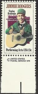 # 1755 MINT NEVER HINGED JIMMIE RODGERS AND LOCOMOTIVE