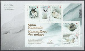 NEW! Canada 2021 = SNOW MAMMALS = ARCTIC FOX, DEER, RABBIT, LEMMING = OFDC, FDC