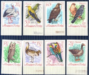 Hungary 1968 Birds Mi. 2398/2405 Imperf. Used / CTO