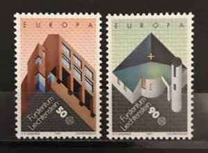 Liechtenstein 1987 #861-2, MNH, CV $1.85