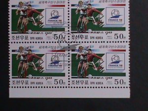 ​KOREA-1998 SC# 3711 16TH WORLD CUP SOCCER CHAMPIONSHIP-FRANCE- CTO BLOCK VF