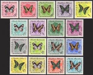 Guinea 291-304,C47-C49,MNH.Michel 183-199. Butterflies 1963.