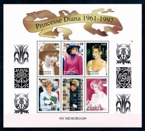 [95340] Togo 1998 Royalty Princess Diana Sheet MNH