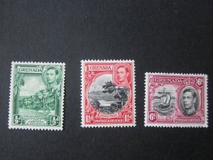 Grenada 1942 Sc 132a,134a,138a MH