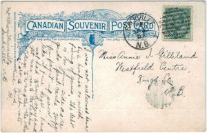 Canada 1903 UN89 1-cent KEVII on Postcard - Used